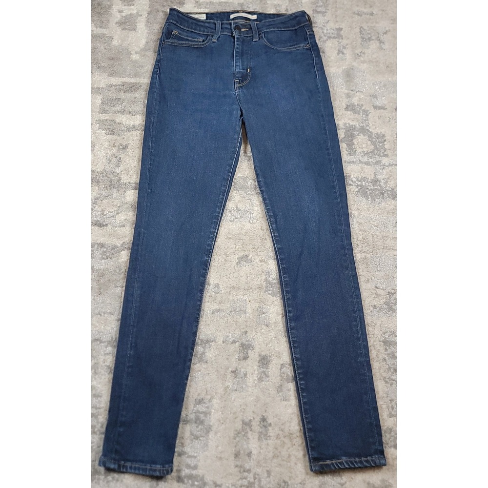 Levis Premium BIG E 721 High Rise Skinny Women's Blue Denim Jeans Sz 27X28